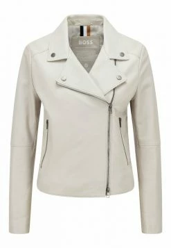 BOSS SALELI - Leather Jacket - Silver -BOSS Sales Store 617093bc56644982b9a0001c4e722ee4