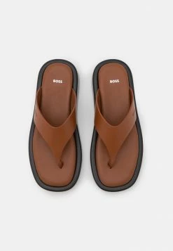 BOSS SCARLET THONG - T-bar Sandals - Dark Orange -BOSS Sales Store 61a70f8b716042f6bd6d6c939e1c1ea9