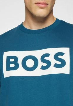 BOSS TIBURT - Print T-shirt - Medium Blue -BOSS Sales Store 659ccf544f3f499db135c075aca0a0f6
