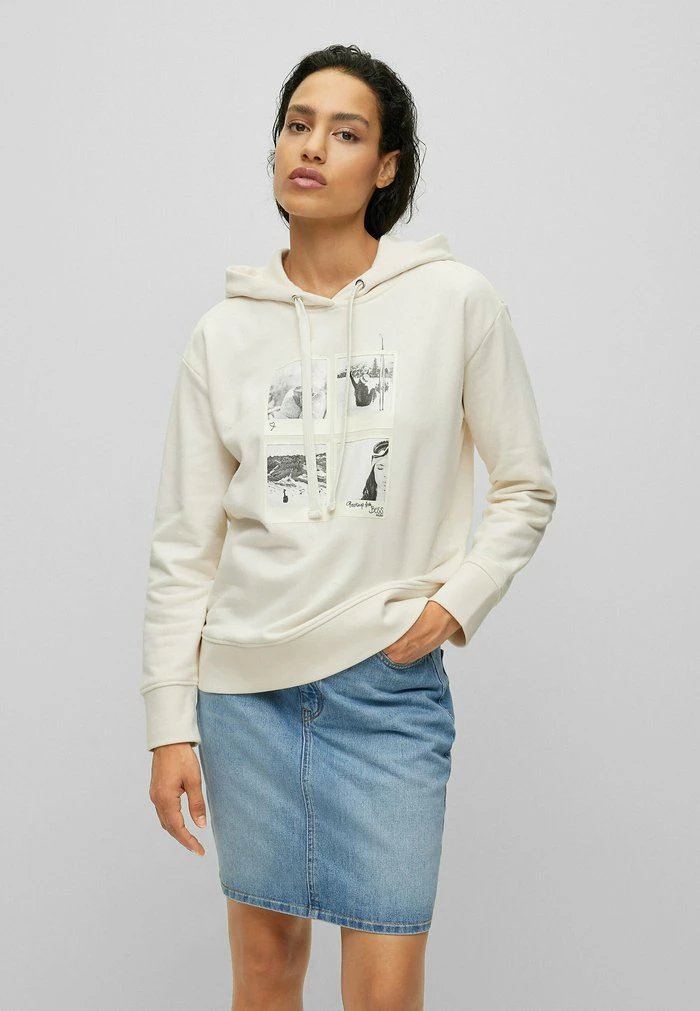 BOSS C_EDELIGHT_PHOTO - Hoodie - Natural Eighteen 3 BOSS C_EDELIGHT_PHOTO - Hoodie - Natural Eighteen