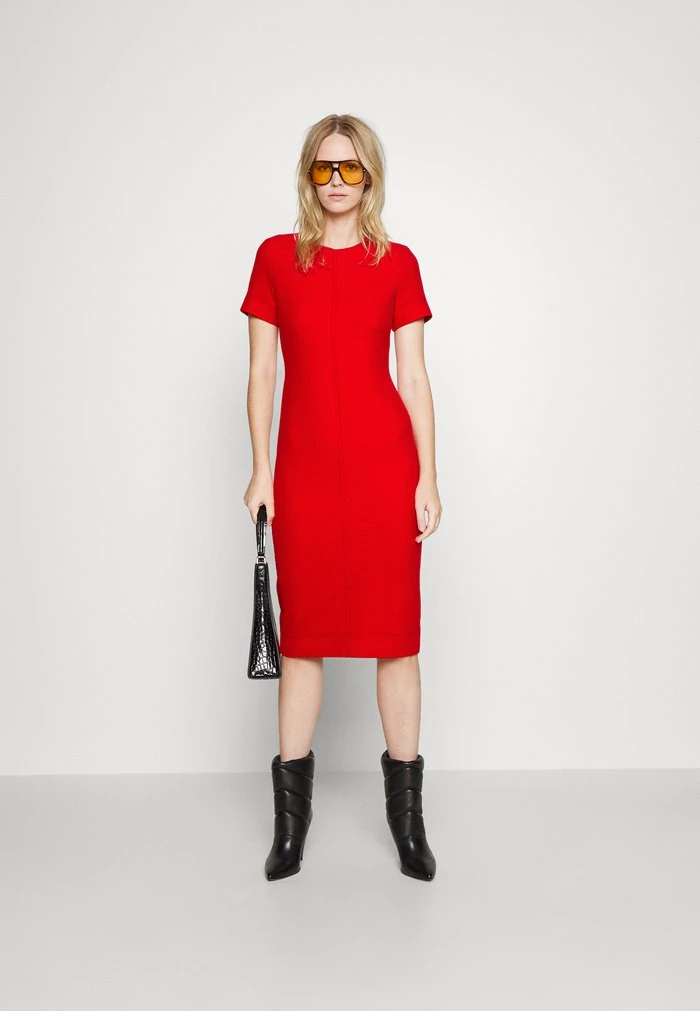 BOSS DIXETTA - Shift Dress - Red 4 BOSS DIXETTA - Shift Dress - Red - Image 2