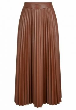 BOSS VAPLITA - Pleated Skirt - Open Brown Two -BOSS Sales Store 6c3c13075736416dac89de30bbd34746