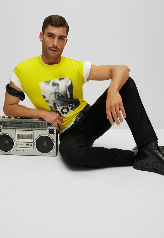 BOSS MERCURY - Print T-shirt - Yellow Nineteen 6 BOSS MERCURY - Print T-shirt - Yellow Nineteen - Image 4