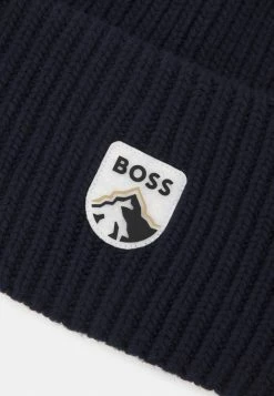 BOSS LORSO UNISEX - Beanie - Dark Blue -BOSS Sales Store 729c403c1e4e4ef38734268ca1df5c34