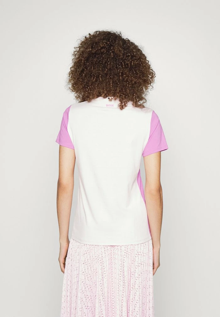BOSS ESLOGAN - Print T-shirt - Open Pink 5 BOSS ESLOGAN - Print T-shirt - Open Pink - Image 3