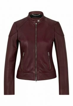 BOSS C SAFLIMA - Leather Jacket - Dark Red Two -BOSS Sales Store 735b7dd17dc54b42a9e51e381117262c