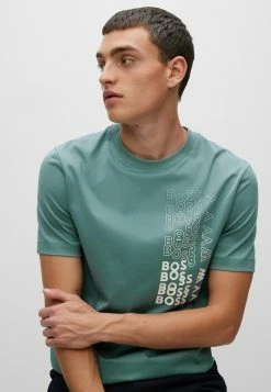 BOSS TIBURT - Print T-shirt - Open Green Twentynine -BOSS Sales Store 7a365c061eff4fb3bc79ba8062f91219