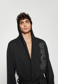 BOSS Sales Store 3 BOSS IDENTITY HOODED ROBE - Dressing Gown - Black