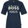 BOSS ENAHITA - Print T-shirt - Dark Blue Four -BOSS Sales Store 7f9584f2eb854d9fad33ffc15c3cbe76