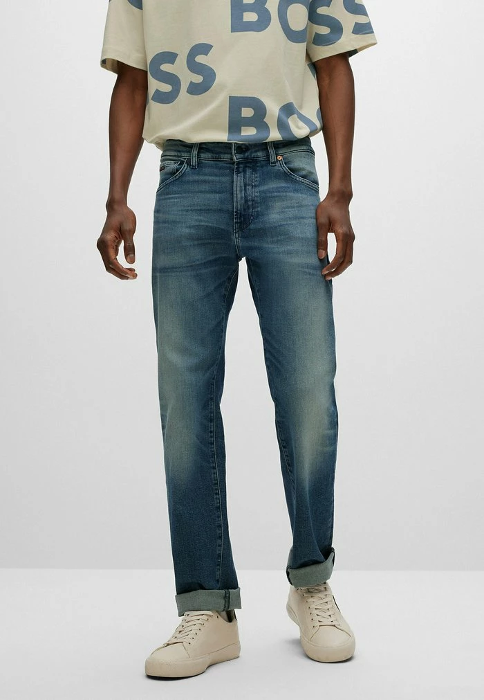 BOSS Straight Leg Jeans - Blue Four 3 BOSS Straight Leg Jeans - Blue Four