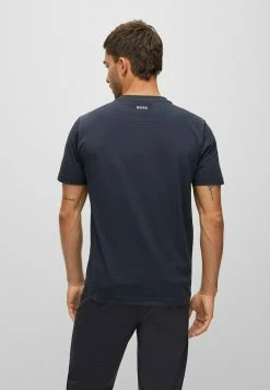 BOSS Print T-shirt - Dark Blue Two -BOSS Sales Store 851cda876acd46fab83c2a15d6e7c583