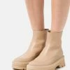 BOSS DENORY ZIPBOOTIE - Platform Ankle Boots - Beige -BOSS Sales Store 868b7485563447c6b2d9ef682851f544