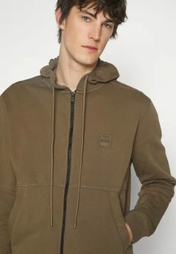 BOSS Zip-up Sweatshirt - Dark Green -BOSS Sales Store 874a70aefe724e39961331142c211527