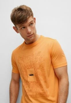 BOSS TEE - Print T-shirt - Open Orange Two -BOSS Sales Store 89fbea32d1b248e4835417621f3659b7