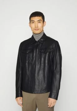 BOSS JOBEAAN - Leather Jacket - Black -BOSS Sales Store 8f8445b08f8a4d08be49a01ae725dd9e