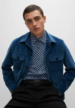 BOSS HANK KENT - Shirt - Dark Blue, Mottled Royal Blue, Blue -BOSS Sales Store 8fb560212ed6440aab7b353fd8663ea3