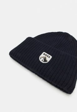 BOSS LORSO UNISEX - Beanie - Dark Blue -BOSS Sales Store 90d5c6865a014a03bb25366ef764ccc7