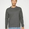 BOSS SALBO CURVED - Sweatshirt - Medium Grey -BOSS Sales Store 9190f052282b47c3bcb487ec3c4b119c