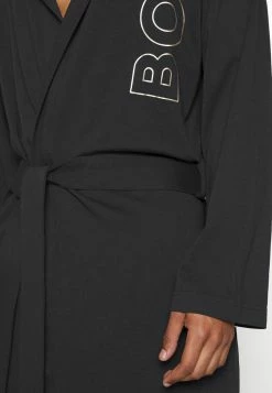 BOSS IDENTITY HOODED ROBE - Dressing Gown - Black -BOSS Sales Store 919bcc72ee884579aa8e0a581526c678