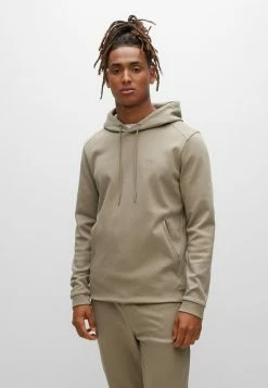 BOSS CURVED - Hoodie - Light Green Four