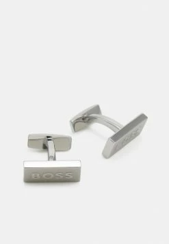 BOSS LOGO - Cufflinks - Silver-coloured -BOSS Sales Store 9868f820925a4a98a2796281636bd073