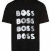BOSS TEETRURY - Print T-shirt - Schwarz Weiß