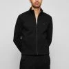 BOSS SKAZ CURVED - Zip-up Sweatshirt - Black
