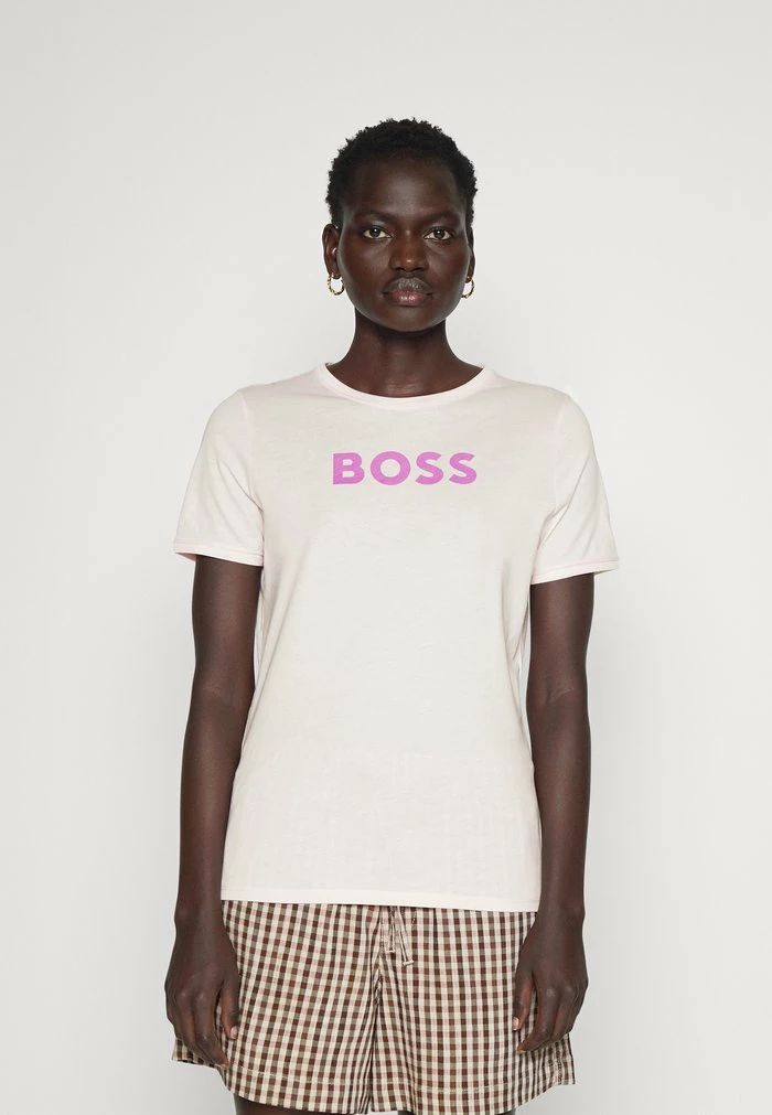BOSS ELOGO - Print T-shirt - Light Pastel Pink 3 BOSS ELOGO - Print T-shirt - Light Pastel Pink
