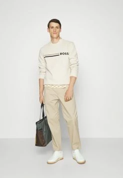 BOSS STADLER - Long Sleeved Top - Open White -BOSS Sales Store a407785275b44109b8234f734d563e55