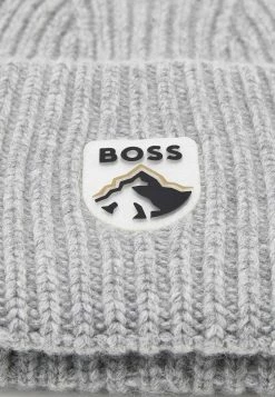 BOSS LORSO UNISEX - Beanie - Sillver-coloured -BOSS Sales Store a4b0c7b8d622486c8fbf56727ad877dc