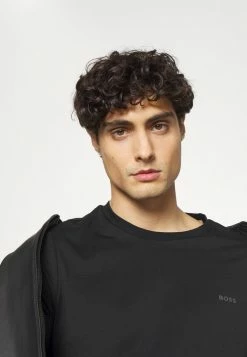 BOSS THOMPSON - Basic T-shirt - Black -BOSS Sales Store a57e8df37bdc472fb0a3f2c0d1f3d93f