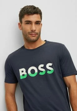 BOSS Print T-shirt - Dark Blue Two -BOSS Sales Store a602224fae4143b882f8b03ee4467b2e