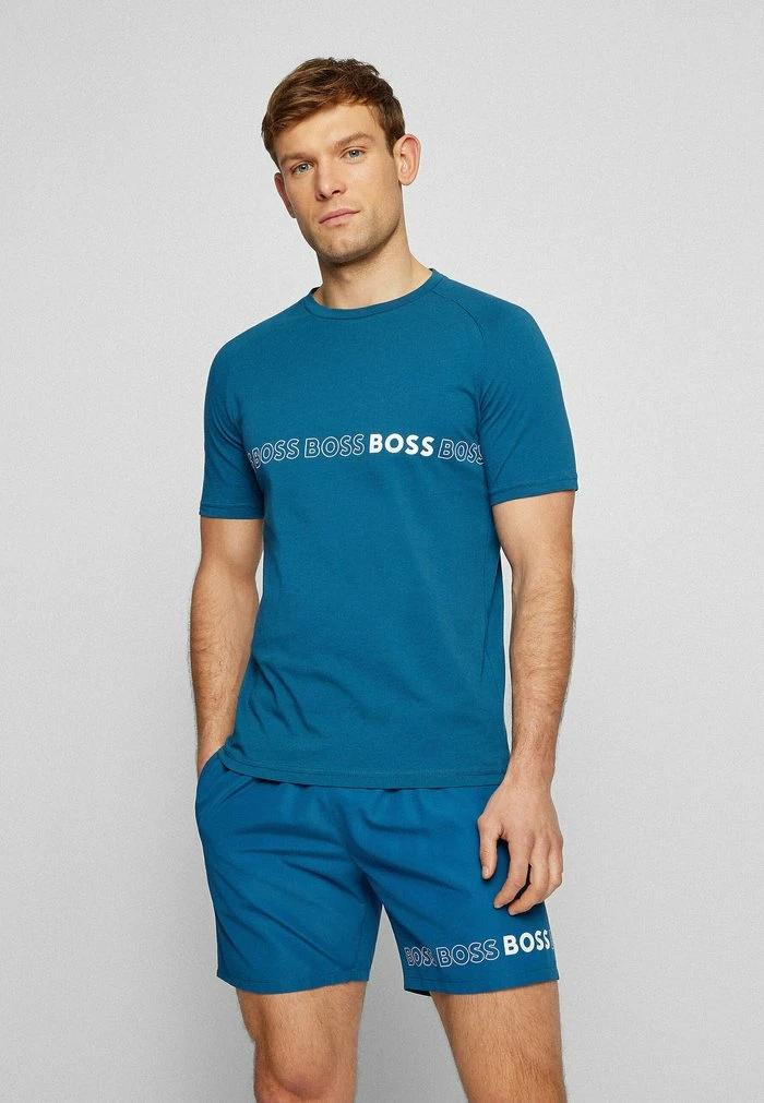 BOSS RN SLIM FIT - Print T-shirt - Blue 3 BOSS RN SLIM FIT - Print T-shirt - Blue