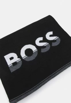 BOSS ALOKI SCARF UNISEX - Foulard - Black -BOSS Sales Store aa67219c41b34e06a19824d625b6d002