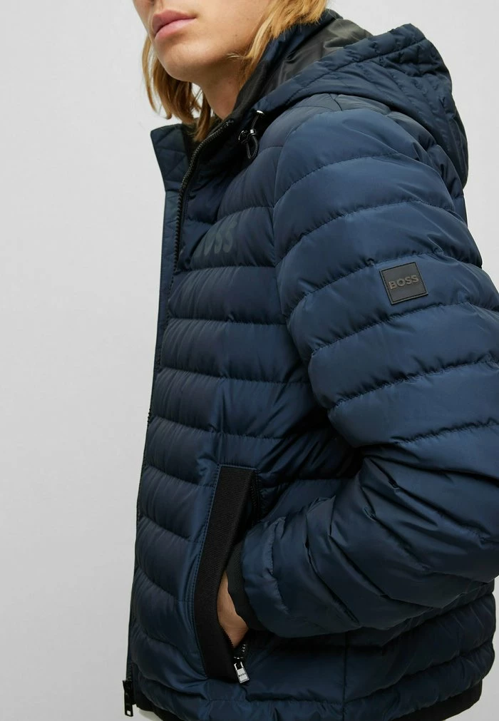BOSS Down Jacket - Dark Blue Four 6 BOSS Down Jacket - Dark Blue Four - Image 4