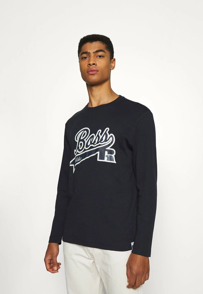 BOSS X RUSSELL ATHLETIC - Long Sleeved Top - Navy 3 BOSS X RUSSELL ATHLETIC - Long Sleeved Top - Navy
