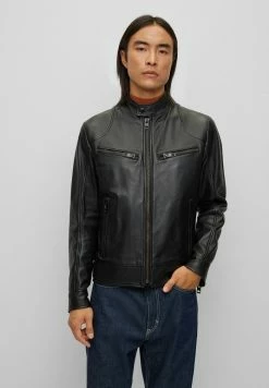 BOSS MALTON - Leather Jacket - Black One