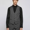 BOSS HUGE - Suit Waistcoat - Dark Grey -BOSS Sales Store af3c6b4e2ccf4a10aadb2009523468d9