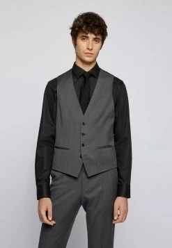 BOSS HUGE - Suit Waistcoat - Dark Grey
