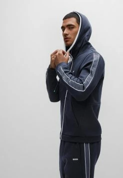 BOSS SAGGY - Zip-up Sweatshirt - Dark Blue -BOSS Sales Store b14b0975abe0497fb5f88205fc2705e2