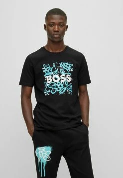BOSS TEGRAFBASIC - Print T-shirt - Black One