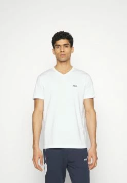 BOSS TEEVN CURVED - Print T-shirt - White