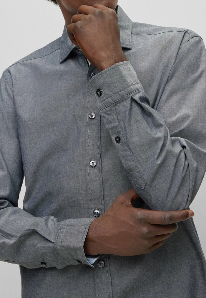 BOSS LEO - Shirt - Dark Blue 7 BOSS LEO - Shirt - Dark Blue - Image 5