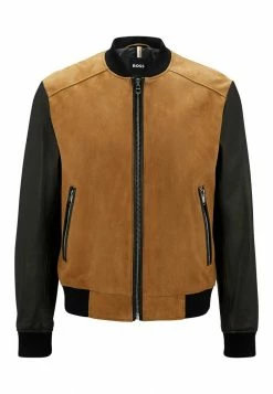 BOSS Leather Jacket - Beige -BOSS Sales Store bf65f08639304f82910aefe865a83cda