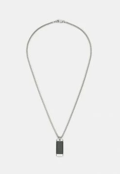 BOSS BENNETT - Necklace - Silver-coloured/ Green