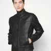 BOSS JOSEP - Leather Jacket - Black -BOSS Sales Store c306e9a58715445bbe24ca8c5c19f4a3
