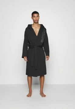 BOSS IDENTITY HOODED ROBE - Dressing Gown - Black