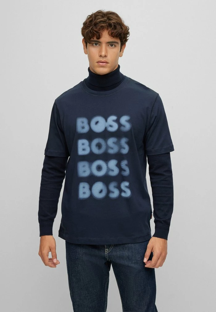BOSS TEETRURY - Print T-shirt - Marine 3 BOSS TEETRURY - Print T-shirt - Marine