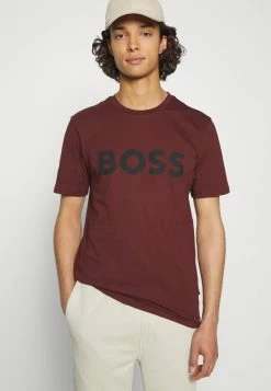 BOSS Thinking - Print T-shirt - Dark Red -BOSS Sales Store cb90b211c3ab4a55842f1927a51f33c4