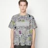 BOSS TEE LOTUS - Print T-shirt - Light/pastel Grey